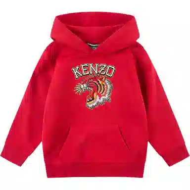 KENZO SS24 Logo Hoodie Cherry Red