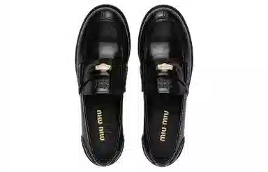 Miu Miu Penny Loafers Black