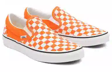 Vans Slip-On Checkerboard Orange White