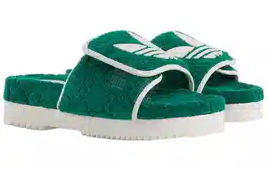 adidas x Gucci GG Slides Green