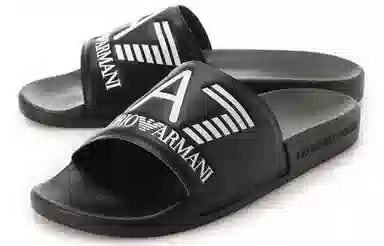 Emporio Armani EA7 Black Slides
