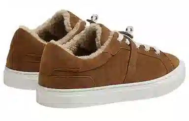 Hermes Lace-Up Fashion Sneakers Brown
