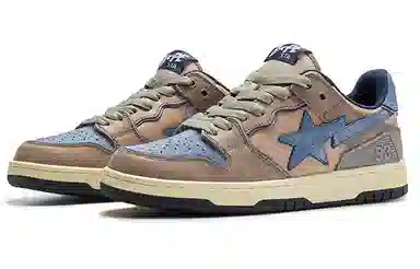 A BATHING APE SK8 Sta Grey Brown Blue