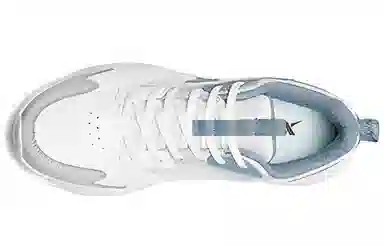 特步 柔软舒适 减震防滑耐磨 低帮 跑步鞋 男款 白灰蓝