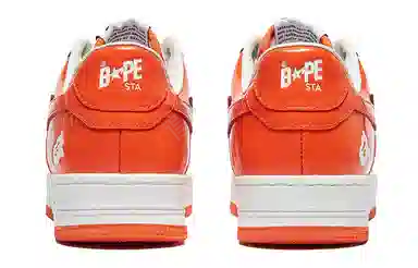 A BATHING APE STA White Orange