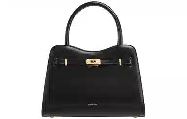 妙迪 新晚宴派对年会凯莉包 牛皮 单肩斜挎手提包 女款 子夜黑/奶昔白