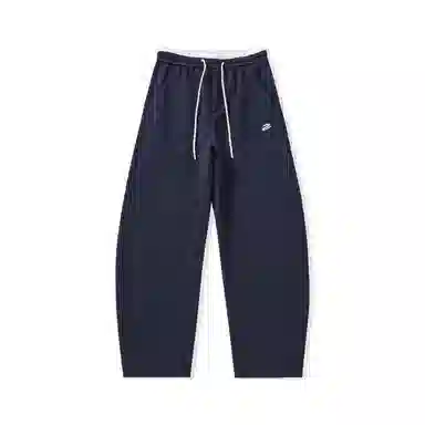 么宁 纯色直筒卫裤潮流时尚宽松简约百搭弹力松紧腰运动休闲裤 男女同款