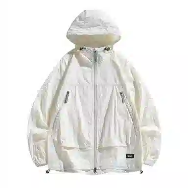 【dme】 美式潮流个性机能风登山跑步健身简约户外纯色凉感连帽轻薄通勤无性别主义外套防晒服 男女同款