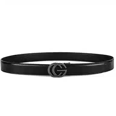 Ace Paul Classic Leather Belt Gunmetal 3.5cm