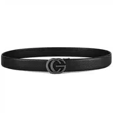 Ace Paul Classic Leather Belt Gunmetal 3.5cm