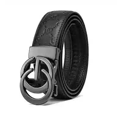 Ace Paul Classic Leather Belt Gunmetal 3.5cm