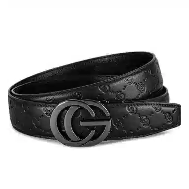 Ace Paul Classic Leather Belt Gunmetal 3.5cm