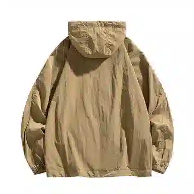 【dme】 美式潮流个性机能风登山跑步健身简约户外纯色凉感连帽轻薄通勤无性别主义外套防晒服 男女同款