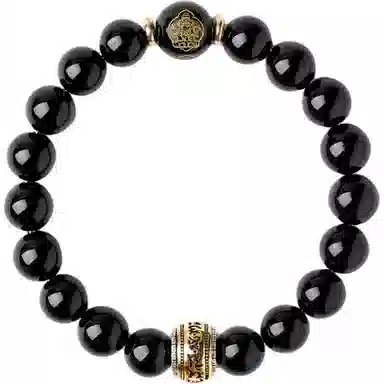 玄唐 乌金轻奢风转运简约百搭#好运 黑曜石 手串 男女同款情侣款