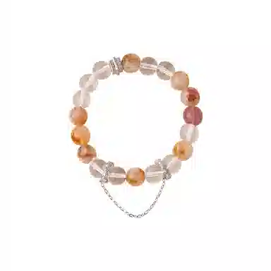 玄唐 白水晶圆珠新中式百搭气质感高级 礼盒装#好运 琉璃 手串 男女同款情侣款