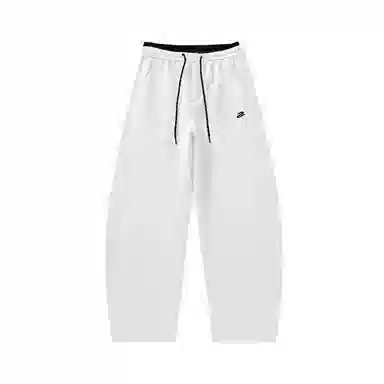 么宁 纯色直筒卫裤潮流时尚宽松简约百搭弹力松紧腰运动休闲裤 男女同款