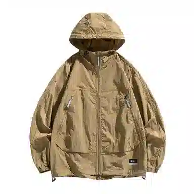 【dme】 美式潮流个性机能风登山跑步健身简约户外纯色凉感连帽轻薄通勤无性别主义外套防晒服 男女同款