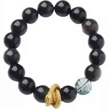 玄唐 九紫离火设计款“龙腾万里”礼盒装#好运 黑曜石 手串 男女同款情侣款