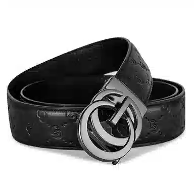 Ace Paul Classic Leather Belt Gunmetal 3.5cm