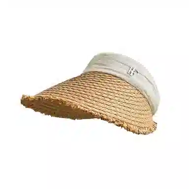 艾佳微 空顶帽檐沙滩户外可折叠百搭显脸小遮阳帽 草帽 帽子 男女同款情侣款