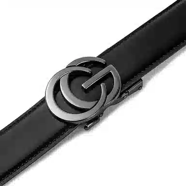 Ace Paul Classic Leather Belt Gunmetal 3.5cm