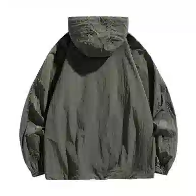 【dme】 美式潮流个性机能风登山跑步健身简约户外纯色凉感连帽轻薄通勤无性别主义外套防晒服 男女同款