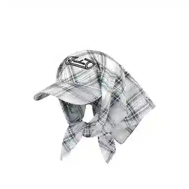 艾佳微 韩系格子头巾帽日常出游时髦街头遮阳 棉 鸭舌帽 男女同款情侣款