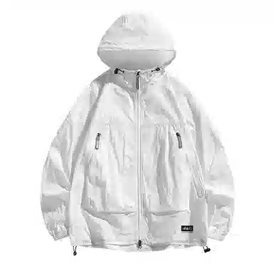 【dme】 美式潮流个性机能风登山跑步健身简约户外纯色凉感连帽轻薄通勤无性别主义外套防晒服 男女同款