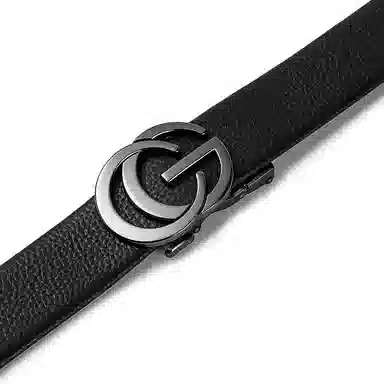 Ace Paul Classic Leather Belt Gunmetal 3.5cm