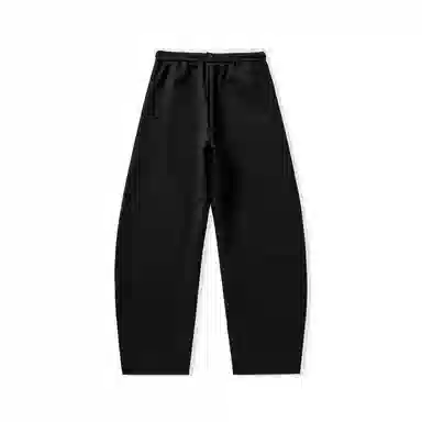 么宁 纯色直筒卫裤潮流时尚宽松简约百搭弹力松紧腰运动休闲裤 男女同款