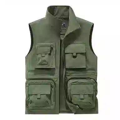 欧迪芬 机能风多口袋拉链三防功能战术翻领户外纯色坎肩徒步速干休闲马甲 女款