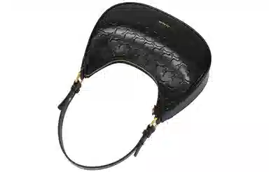 妙迪 高级感小众时尚简约百搭精致少女新月包月牙腋下包 小鹿压印牛皮 手提单肩斜挎包 常规 女款 奶昔白