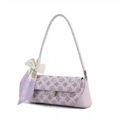 MACKJANICE Embossed Underarm Bag Ice Berry Pink