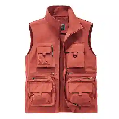 欧迪芬 机能风多口袋拉链三防功能战术翻领户外纯色坎肩徒步速干休闲马甲 女款