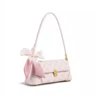 MACKJANICE Embossed Underarm Bag Ice Berry Pink