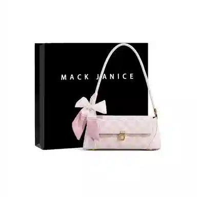MACKJANICE Embossed Underarm Bag Ice Berry Pink