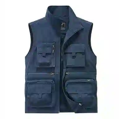 欧迪芬 机能风多口袋拉链三防功能战术翻领户外纯色坎肩徒步速干休闲马甲 女款