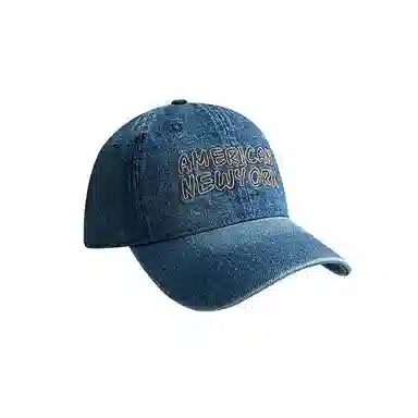 艾佳微 美式复古水洗韩版四季百搭软顶大头围显脸小 牛仔布 鸭舌帽 男女同款情侣款