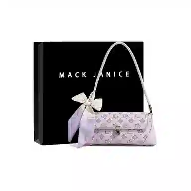 MACKJANICE Embossed Underarm Bag Ice Berry Pink