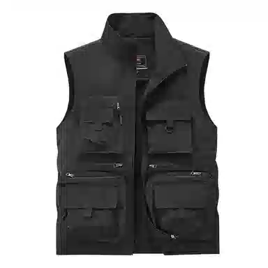 欧迪芬 机能风多口袋拉链三防功能战术翻领户外纯色坎肩徒步速干休闲马甲 女款