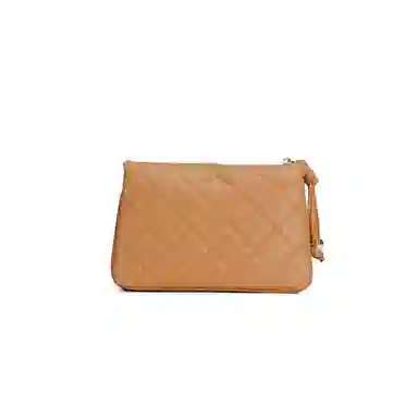 都宝路 百搭小香风菱格日常通勤气质质感精致小方包 合成革 单肩斜挎包 中号 女款 焦糖/红色/粉红