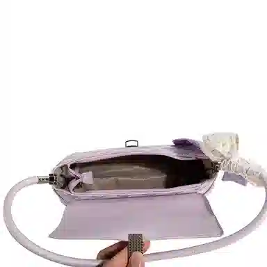 MACKJANICE Embossed Underarm Bag Ice Berry Pink