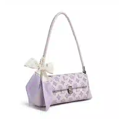 MACKJANICE Embossed Underarm Bag Ice Berry Pink