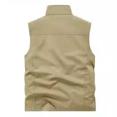 欧迪芬 机能风多口袋拉链三防功能战术翻领户外纯色坎肩徒步速干休闲马甲 女款