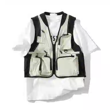 【dme】 美式机能风多口袋户外工装宽松百搭无袖上衣背心 男女同款