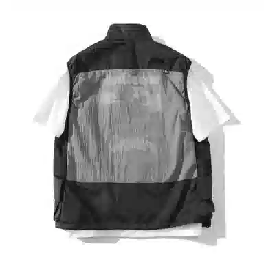 【dme】 美式复古拼接撞色户外立领宽松舒适休闲百搭上衣背心 男女同款