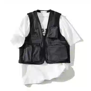 【dme】 美式机能风多口袋户外工装宽松百搭无袖上衣背心 男女同款