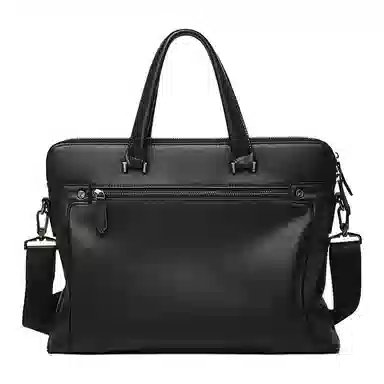 老人头 简约商务通勤出差 牛皮 公文包 常规 男款 黑色