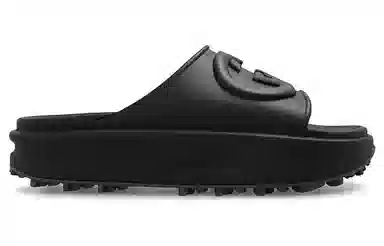 Gucci Rubber Slide Sandals Black