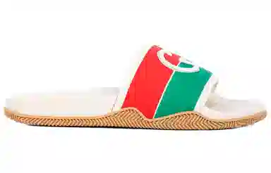 Gucci Slide Sandals White Orange Green